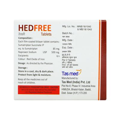 HEDFREE Tablet 2's - Migraine