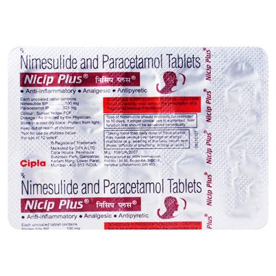 NICIP PLUS (GOLDEN) Tablet 10's - Pain relief-Nsa