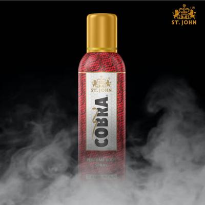 St. John Cobra True Man Body Spray 100 ml + Cobra Music Body Spray 100 ml - Men Deodorants/Roll-Ons