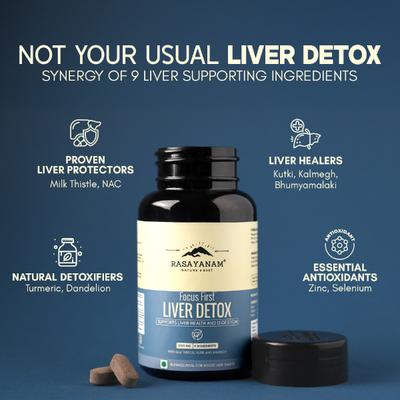 Rasayanam Focus First Liver Detox Tablets 60's - Vital Health