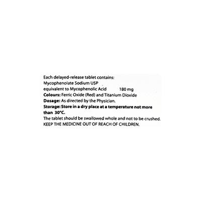 Mycept S 180mg Tablet 10'S - Auto Immune Disease-Imm