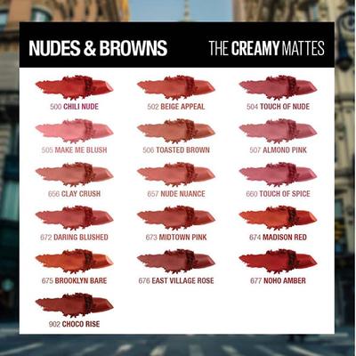 Maybelline New York Color Sensational Creamy Matte Lipstick, 685 Craving Coral 3.9 gm - Lipsticks