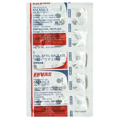 Envas 2.5mg Tablet 15'S - Hypertension-ACE