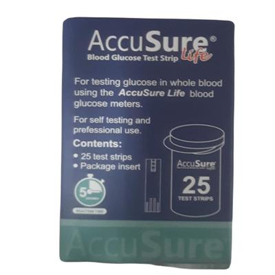 AccuSure Life Glucose Test Strip 25's - Blood Glucose Monitors/Test Strips