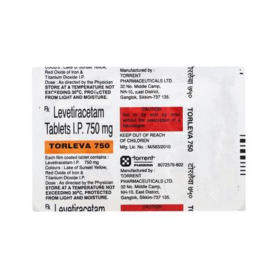 Torleva 750mg Tablet 10'S - Epilepsy/Convulsion-Ant
