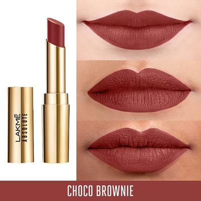 Lakme Absolute Matte Ultimate Lip Color With Argan Oil Choco Brownie 3.4 Gm - Lipsticks