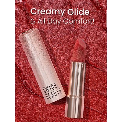 Swiss Beauty More Than Glitter Lipstick -Glitz Pink 3 gm - Lipsticks