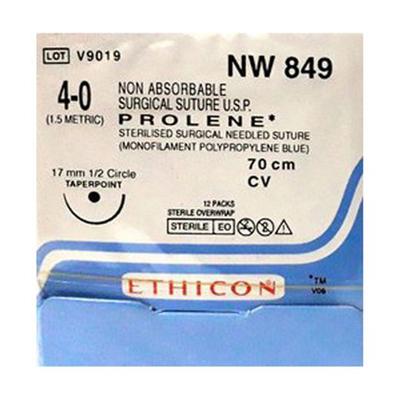 Johnson & Johnson Ethicon Prolene Non Absorbable Surgical Suture (4-0) (70 cm) (NW849) 1's - Bandages & Dressings