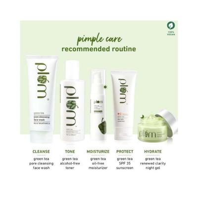 Plum Green Renewed Clarity Night Gel Fights Acne , Hydrates Skin 15ml - Night Cream