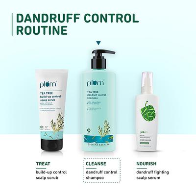 Plum Tea Tree Dandruff Control Shampoo I With Tea Tree Oil, Propanediol Caprylate 250 ml - Shampoos