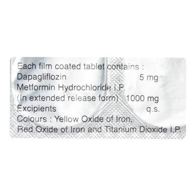GLUCRETA M 5 + 1000 Tablet 10's - Diabetes-Ant