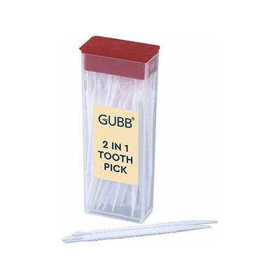 Gubb 2 In 1 Tooth Pick 50S 100G 2's - Floss & Tongue Cleaners