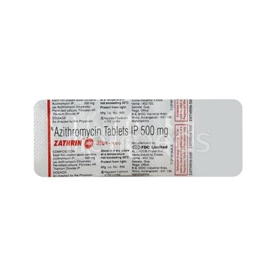 Zathrin 500mg Tablet 5'S - Bacterial Infections-Mac