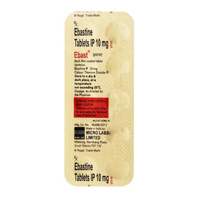 Ebast 10mg Tablet 10'S - Allergies-Ant