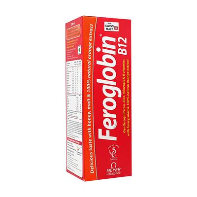 Feroglobin B12 Delicious Taste with Malt Honey Orange Extract Syrup 200ml - Supplements-Vam