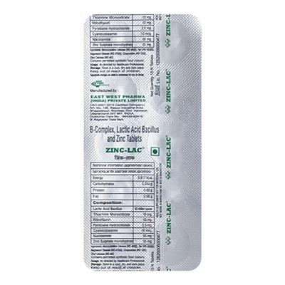 Zinc Lac Tablet 10'S - Supplements-Sup