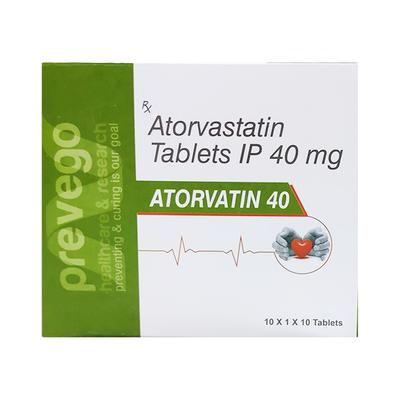 ATORVATIN 40 Tablet 10's - High Cholesterol-Dys