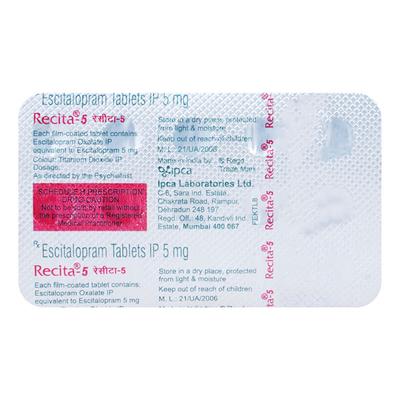 RECITA 5 Tablet 15's - Depression-Ant