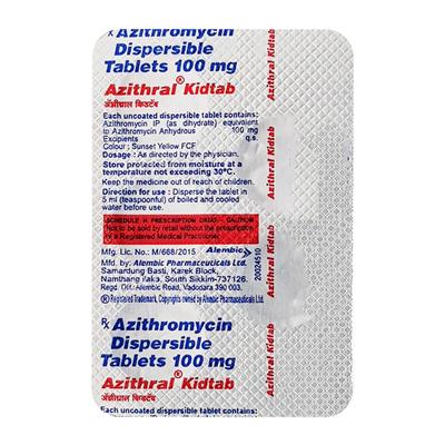 Azithral Kidtab Tablet 5 'S - Bacterial Infections-Mac
