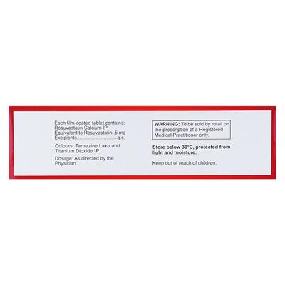 Rosukem 5mg Tablet 15'S - High Cholesterol-Dys