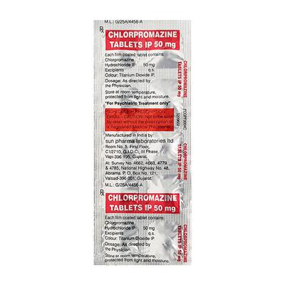 Chlorpromazine 50mg Tablet 10'S - Psychosis-Ans