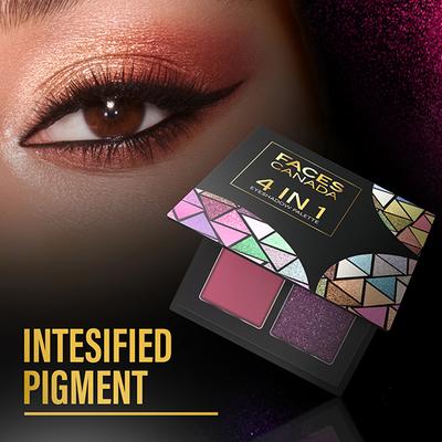 Faces Canada 4 In 1 Quad Eyeshadow Palette - So workaholic 02 4.8 gm - Eye Shadow Palettes