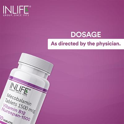 Inlife Vitamin B12 Methylcobalamin 1500 mcg Tablets 60's - Multi-Vitamins