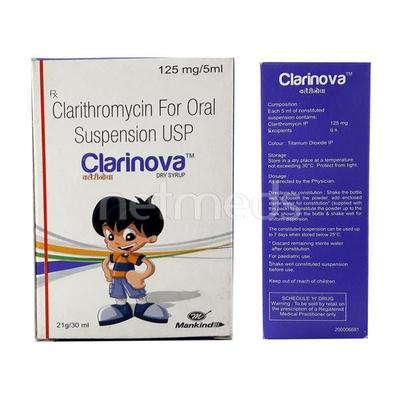 Clarinova Dry Syrup 30ml - Bacterial Infections-Mac