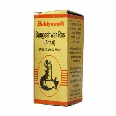 Baidyanath Bangeshwar Ras Brihat With Gold and Pearl Tablet 10's - Health Products