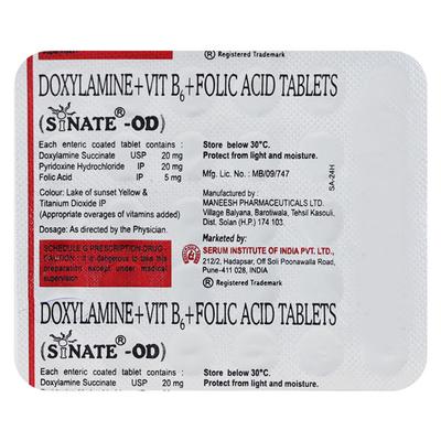 Sinate OD Tablet 30'S - Vomitting/Emesis-Ant
