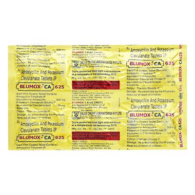 Blumox CA 625mg Tablet 10'S - Bacterial Infections-Pen