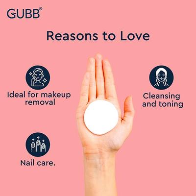 Gubb Cotton Pads Non-Woven - 80 Pcs 45 gm - Cotton Balls