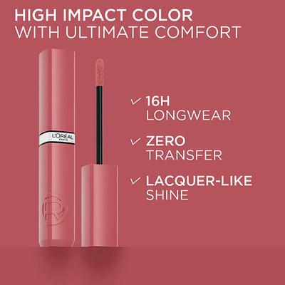 Loreal Paris Infallible Laque Resistance Lacquer-Like Shine, 16H Longwear, 635 Worth It Medium 4 ml - Liquid Lipsticks