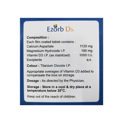 EZORB D3+ Tablet 15's - Supplements-Cal