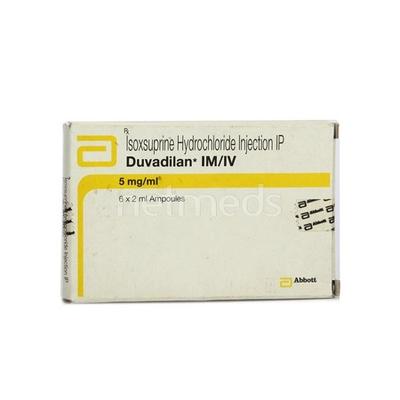 Duvadilan 5mg Injection 6X2ml - Peripheral Hypertension-Per