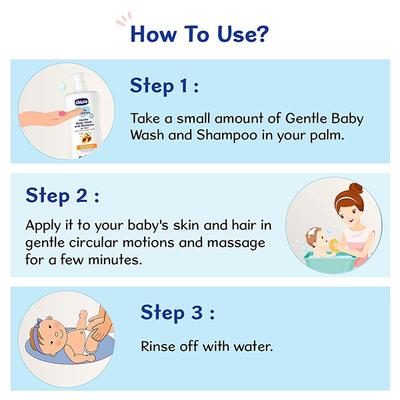 Chicco Baby Moments Gentle Bodywash & Shampoo 100 ml - Baby Body Wash