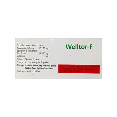 WELLTOR F 10mg Tablet 10's - High Cholesterol-Dys