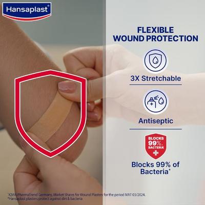 Hansaplast Antiseptic Elastic Bandage Strips 20's - Bandages & Dressings