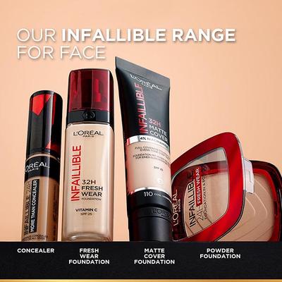 L'Oreal Paris Infallible 32H Fresh Wear Foundation, Luminous Coverage, Shade No 320 30ml - Foundation