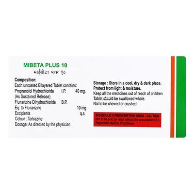 MIBETA PLUS 10mg Tablet 10's - Migraine