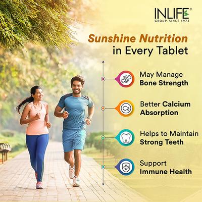 INLIFE Vitamin D3 K2 Veg Tablets 60's - Multi-Vitamins