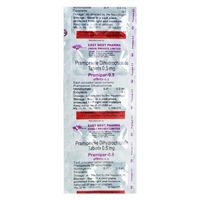 Pramipar 0.5mg Tablet 10'S - Parkinsonism-Ana