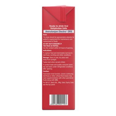 Amrutanjan Electro+ ORS Juice - Apple Flavour 200 ml - Oral Rehydration (Ors)