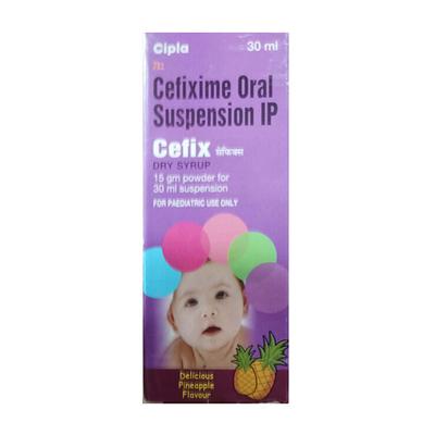 Cefix Delicious Pineapple Flavour Dry Syrup 30ml - Bacterial Infections-Cep