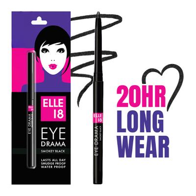 Elle18 Eye Drama Smokey Black 0.35 gm - Kajal & Kohls