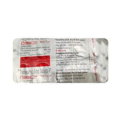 Pause 500mg Tablet 10'S - Bleeding Disorders-Hae