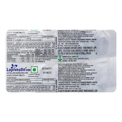 Lupivestin 500mg Tablet 10'S - Supplements-Sup