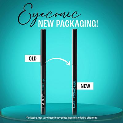 Lakme 9 to 5 Eyeconic Kajal, Waterproof, Smudgeproof, lasts 24 Hrs, Sparkling Black, 0.35 gm - Kajal & Kohls