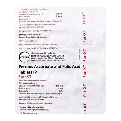 FUR XT Tablet 15's - Iron Supplement/Anaemia-Vma