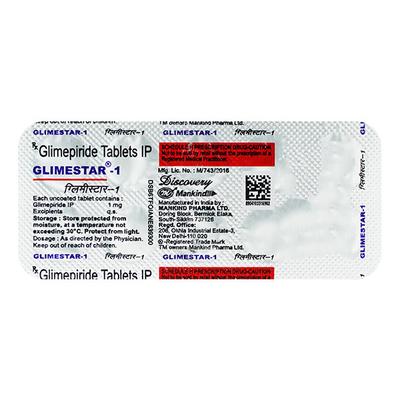 Glimestar 1mg Tablet 10'S - Diabetes-Ant